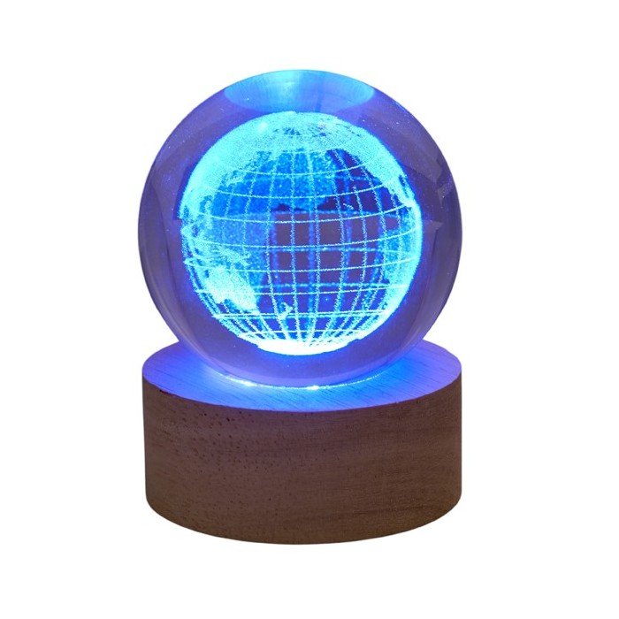 LAMPADA GLOBO MULTICOLOR D8 H10 CON BASE E BOX